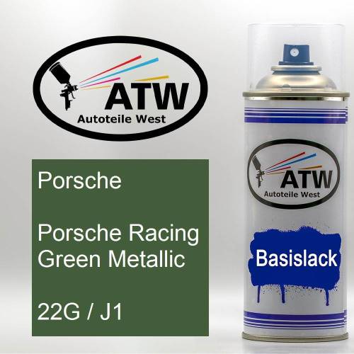 Porsche, Porsche Racing Green Metallic, 22G / J1: 400ml Sprühdose, von ATW Autoteile West.